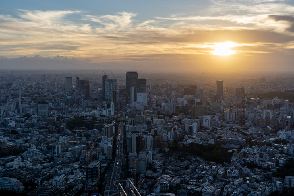 Sunset seen from Roppongi Hills Mori Tower