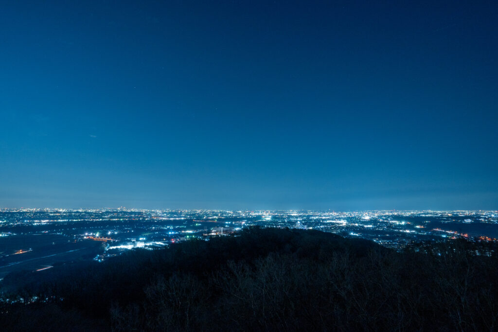 Night view from Mount Tobio