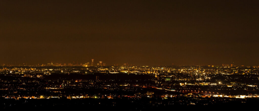 Night view from Mount Tobio