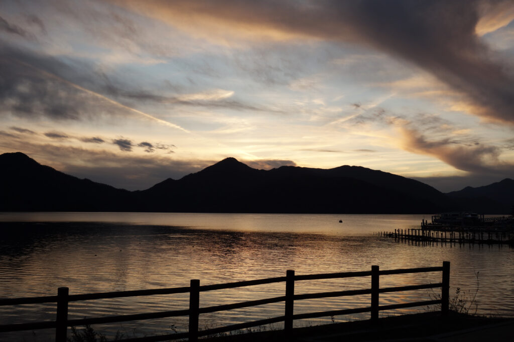 Lake Chuzenjiko at sunset